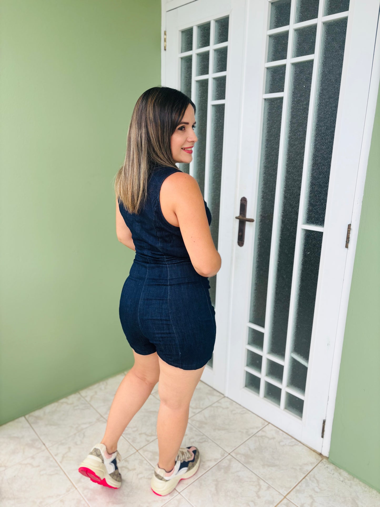 Denim Romper