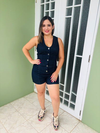 Denim Romper